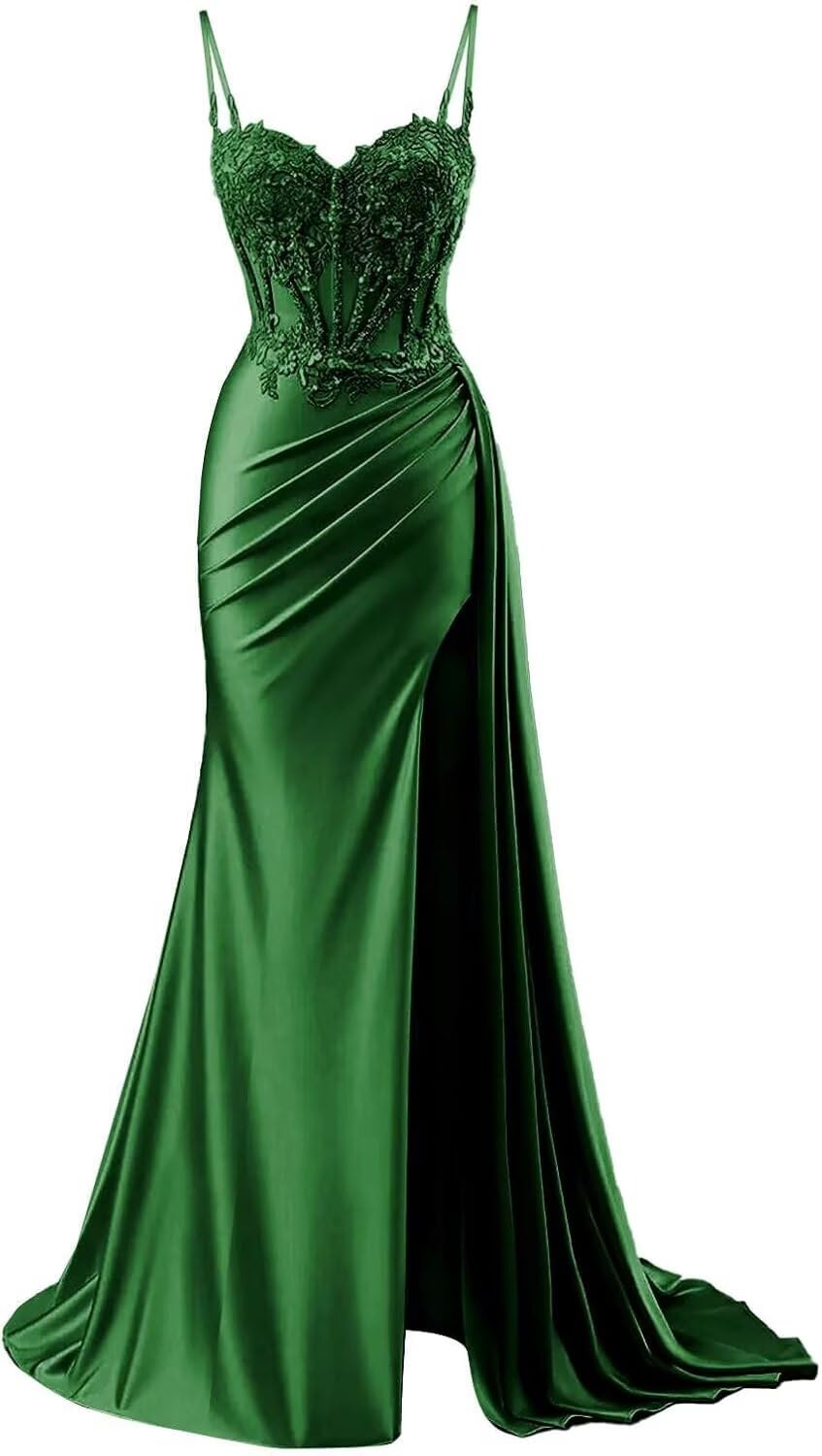 INEWER Plus Size Lace Appliques Prom Dresses Ball