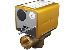 Valemo V2417-A1S Motorized Zone Valve, 2-way, 1" Sweat, Normally Closed, 24 VAC, with End Switch