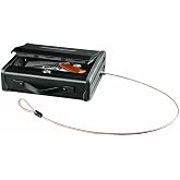 SentrySafe Portable Gun Safe with Key Lock, Steel Cable, and Carrying Handle has a One Handgun Capacity, Gun Safe for Car or Home, PP1K