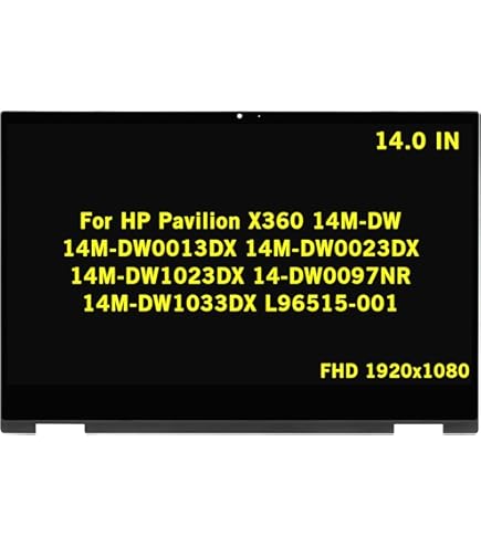 Oblivion Xbox 360 Touch Screen LCD Cornice Per HP Pavilion X360 14m-dw0013dx/dw1013dx - Display 14" FHD Con Scheda Touch LCD Ricambio 14 Pollici FHD - Foto 14