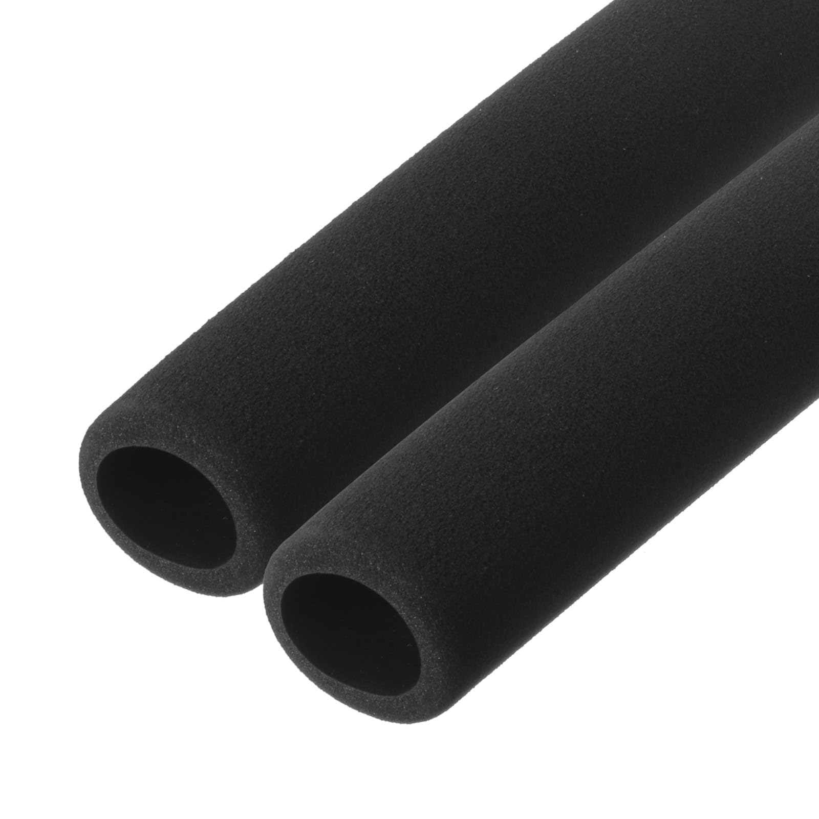 M METERXITY 2-Pack Pipe Insulation Foam Tube, 21mm ID 31mm OD 495mm Length, Soft Flexible Foam Tubing Pipe Foam Insulation for Handle Grip Support/Guitar Stand/Roof Racks [Black]