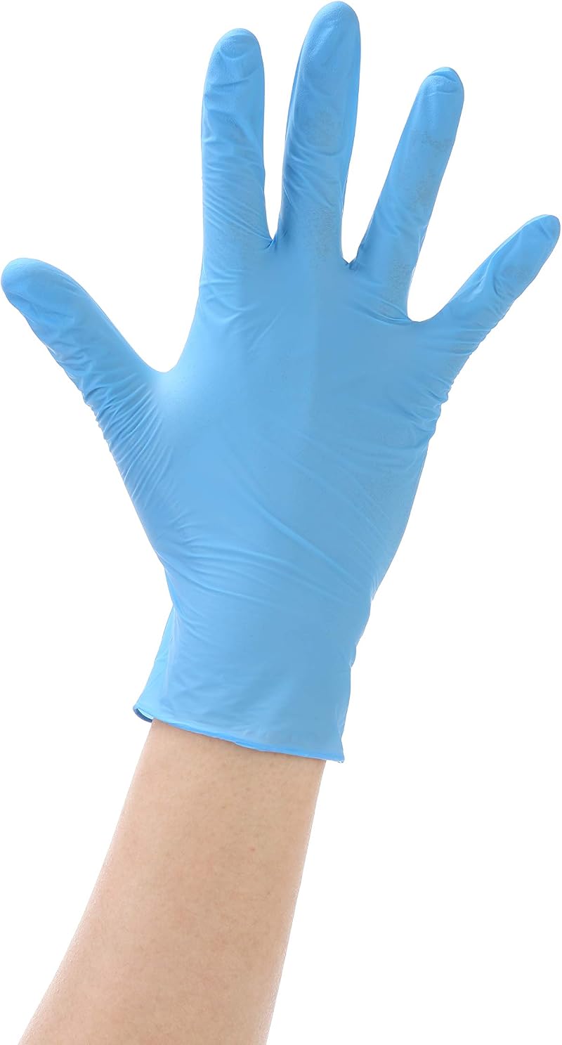 FDD4U Disposable Nitrile Gloves Powder Free Blue Size M 100 Pieces