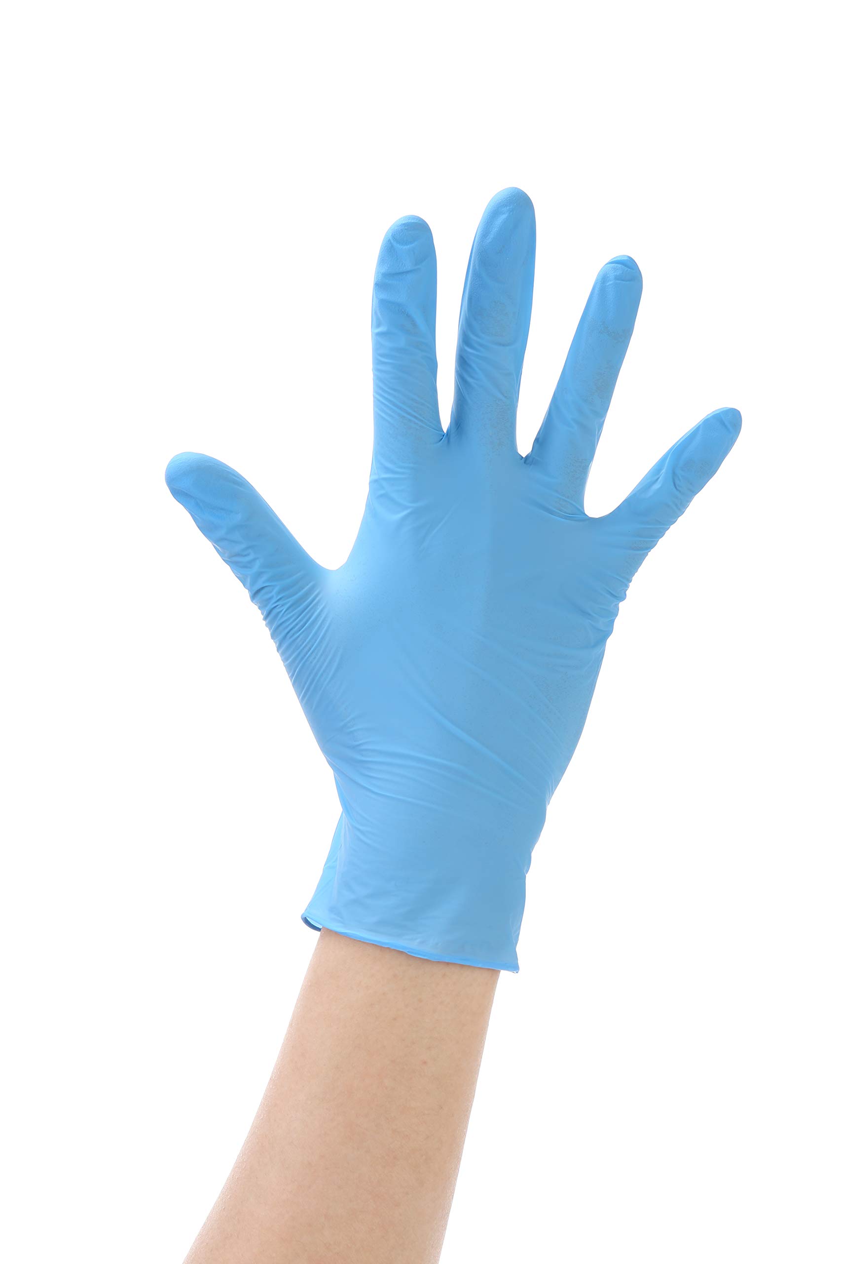 Disposable Nitrile Gloves, Powder Free, Blue, Size L (Pack of 100 Pieces)