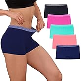DEEP TOUCH Womens Seamless Underwear Boyshort Panties Boxer Briefs No Show Panty for Ladies Comfortable