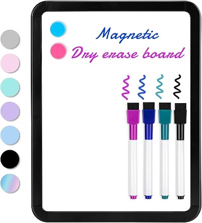 VUSIGN Small White Board Dry Erase 8.5 x 11 Magnetic Mini Whiteboard with