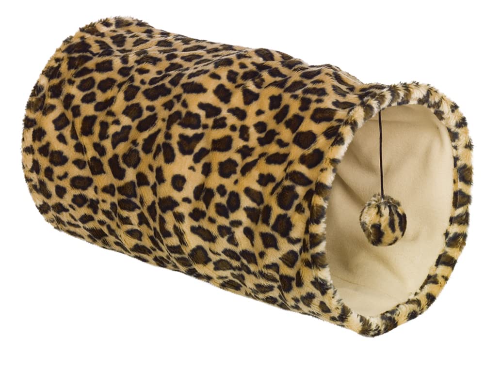 Nobby Plush Tunnel, Leopard/Beige