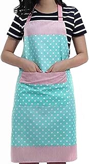 Veewon Damen Küchenschürze mit Taschen Restaurant Flirty Schürzen für Damen Koch, Cupcake, Cafe und Kellnerin (Blau)