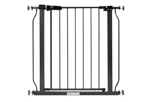 BalanceFrom Easy Walk-Thru Baby and Pet Safety Gate with Hold-Open and Auto-Close – Adjustable Steel Barrier for Stairs, Doorways, and Hallways, No Drilling Installation