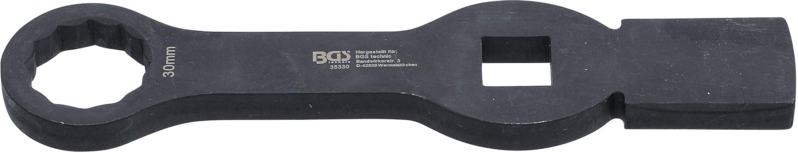 BGS 35330 | Slogging Ring Spanner | 12-point | with 2 Striking Faces | 30 mm