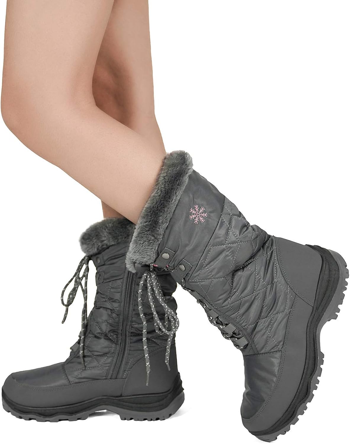  | DREAM PAIRS Women's Warm Faux Fur Lined Mid-Calf Winter Snow Boots | Snow Boots
