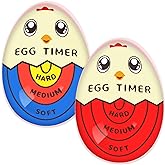 Lasubst Egg Timer that Goes in Water for Boiling Eggs, 1 Red 1 Tricolor