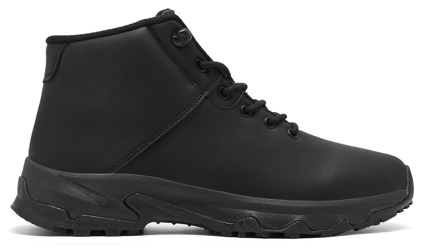 SHULOOK Non Slip Work Boots for Men Slip Resistant Shoes Waterproof Food Service Chef Kitchen Restaurant Working Boots Casual Leather Ankle Boot Outdoor Walking Booties