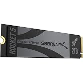 SABRENT Rocket 5 2TB Advanced Performance Internal M.2 PCIe GEN 5 14GB/s X4 NVMe SSD (SB-RKT5-2TB)
