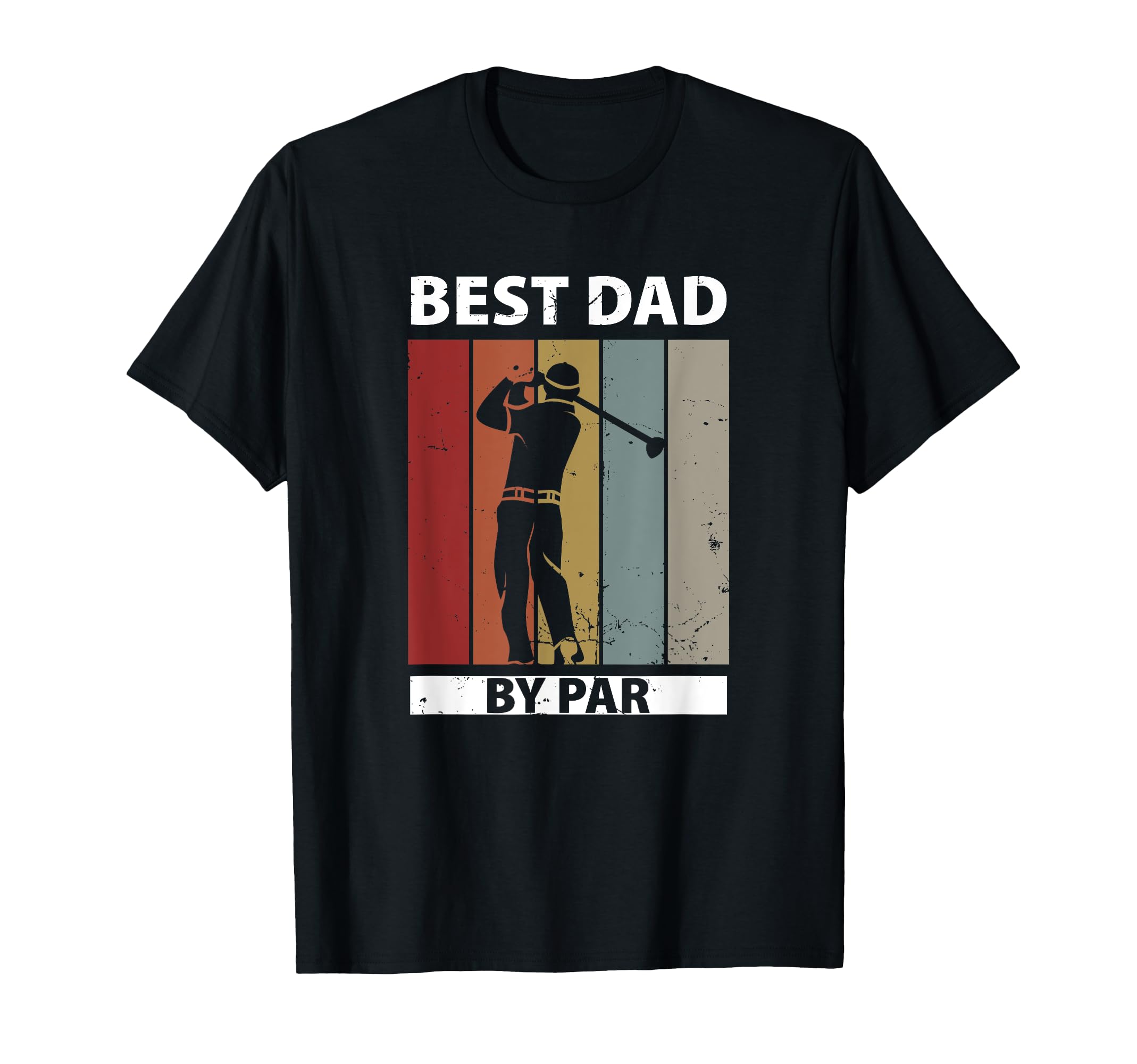 Golfer Dad Retro Golfing Father - Best Dad By Par T-Shirt