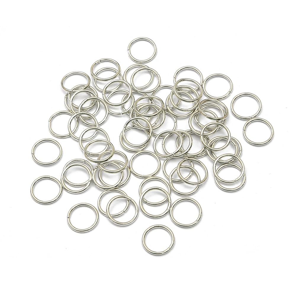 6mm Open Jump Rings, Metal Jewellery Making Findings Connector Rings, Silver