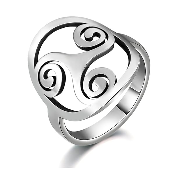 Ring mit Triskele Symbol - Edelstahl - verschiedene Größen erhältlich - keltischer Schmuck Edelstahlring Celtic Design