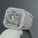 Meolin Stainless Steel Vintage Diamond Gemstone Domineering Ring,Size 10