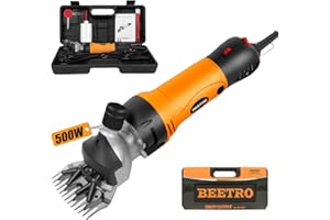 BEETRO 500W, Electric Professional Sheep Shears, Animal Grooming Clippers for Sheep Alpacas Goats and More, 6 Speeds Heavy Duty Farm Livestock Haircut
