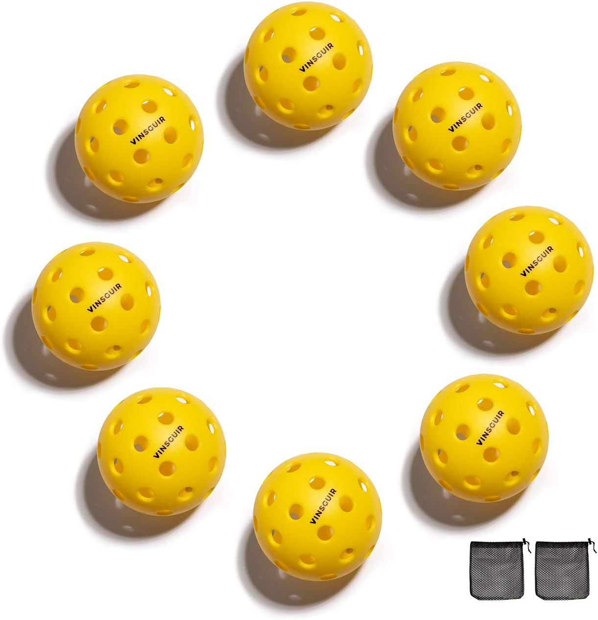 Vinsguir Outdoor Pickleballs - 8 Pack - Outdoor Pickleball Balls-USAPA Standard : Sports & Outdoors