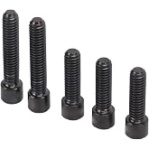 Front Rear Derailleur Screw, M4 3Pcs 13 5 2Pcs 20mmCage Screws Alloy for DIY(Black)