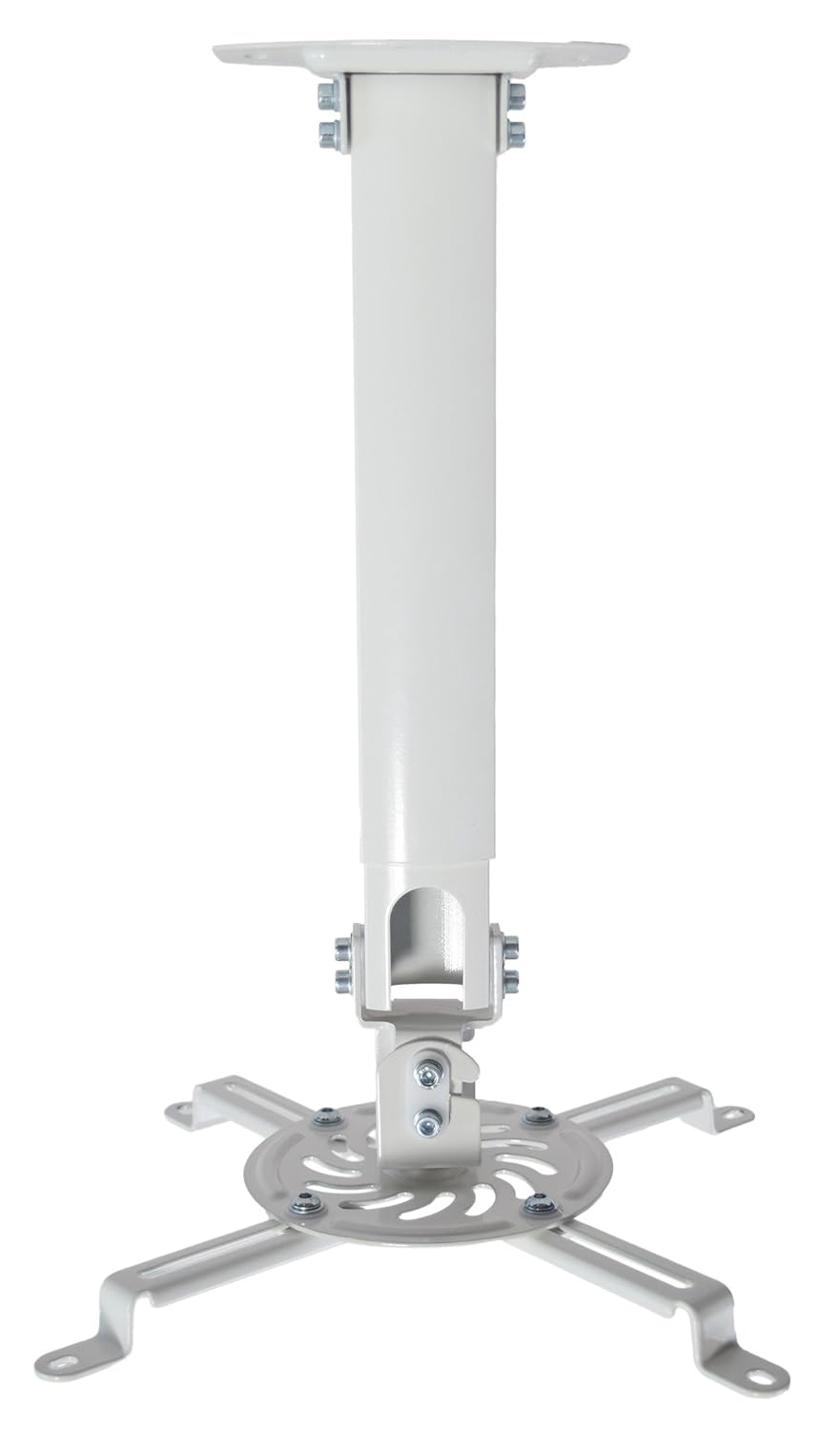 VIVO Universal Extending White Ceiling Projector Mount/Height Adjustable Projection (MOUNT-VP02W)