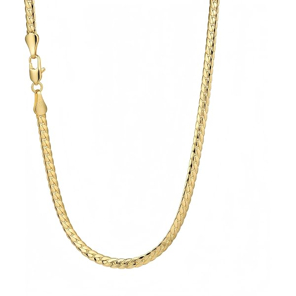 Unique Necklaces, Curb Chain Necklace Gold Stainless Steel Link 18