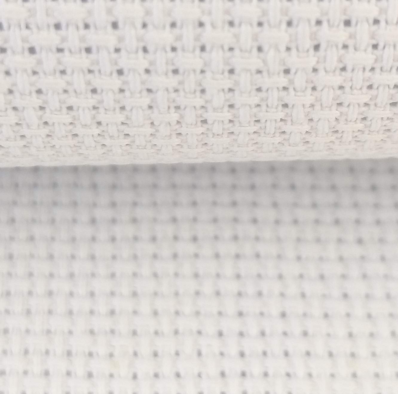 KCS 19" x 28" 14CT Counted Cotton Aida Cloth Cross Stitch Fabric (White)