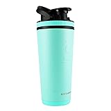 Ice Shaker 26 Oz Shaker Bottle, Stainless Steel