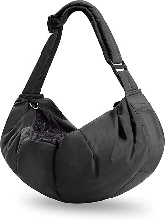 Amazon Smiledog 犬 スリング 抱っこ紐 ドッグ バッグ 小型犬 ふわふわ 超軽量 飛び出し防止 メッシュ蓋付 長さ調整可能 交通機関 散歩 老犬 病院 災害 ブラック Smiledog キャリーバッグ スリング 通販