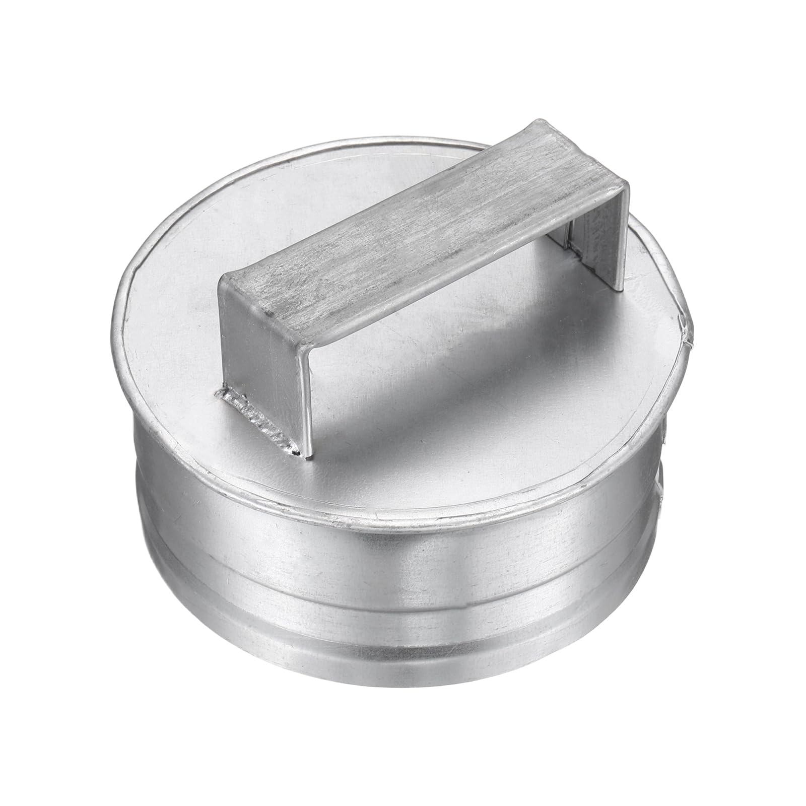 PATIKIL 4 Inch Metal Tee Cap with Handle, Galvanized Steel Duct End Cap Dry Vent Cover Ducting Sealing Tee Plug for HVAC Systems Indoor and Outdoor Use