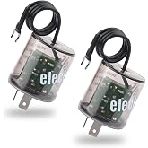 2Pin LED Flasher Relay with Ground Wire,12V Car Flasher Relay for Fixing LED Turn Signals Flickering,Universal LED Blinker Relay Car Accessories for Car,Truck,SUV(2PCS)
