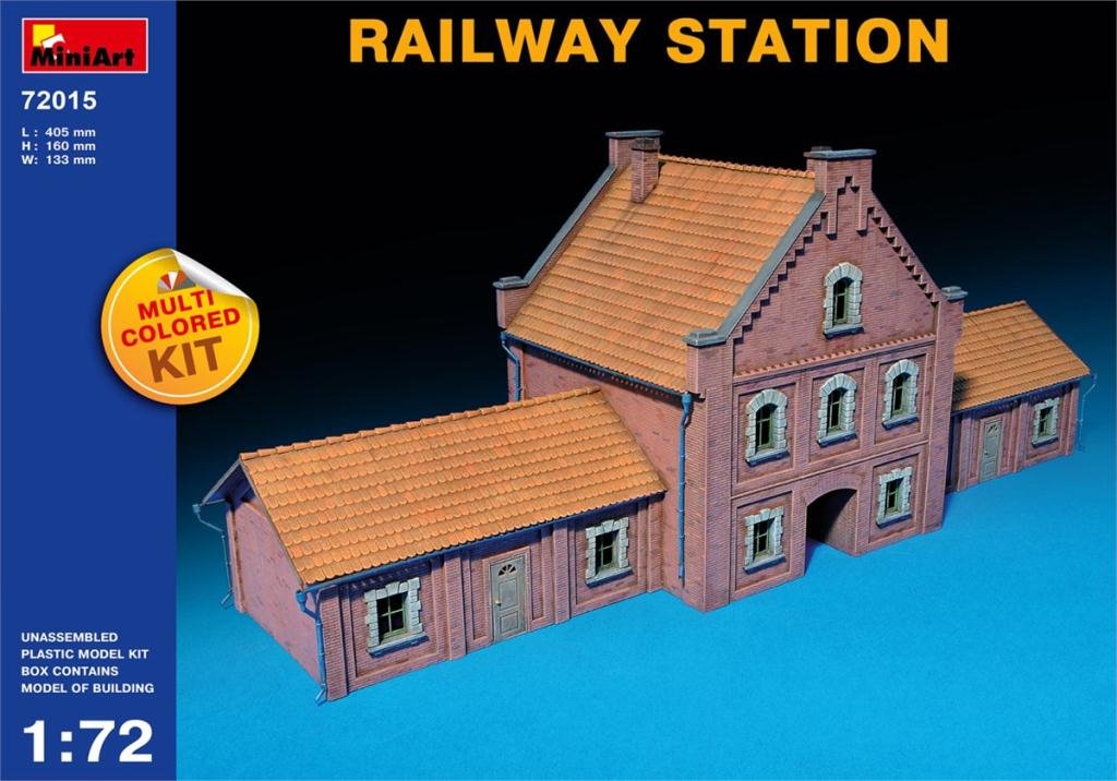 Miniart 1:72 Scale Railway Station Plastic Model Kit