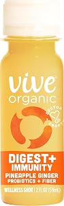 Vive Organic Digest + Immunity Pineapple Ginger Wellness Shot, 2 fl oz Bottle