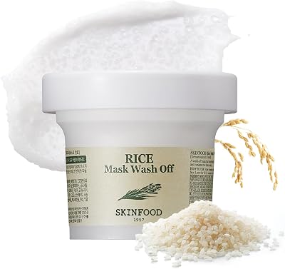 SKINFOOD Mask Rice 120g White Rice Exfoliating Wash Off Face Mask for Darken