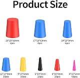 jiuxlaan 131 Pcs Silicone Rubber Bungs 8 Sizes High Temp Tapered Plugs for view 2