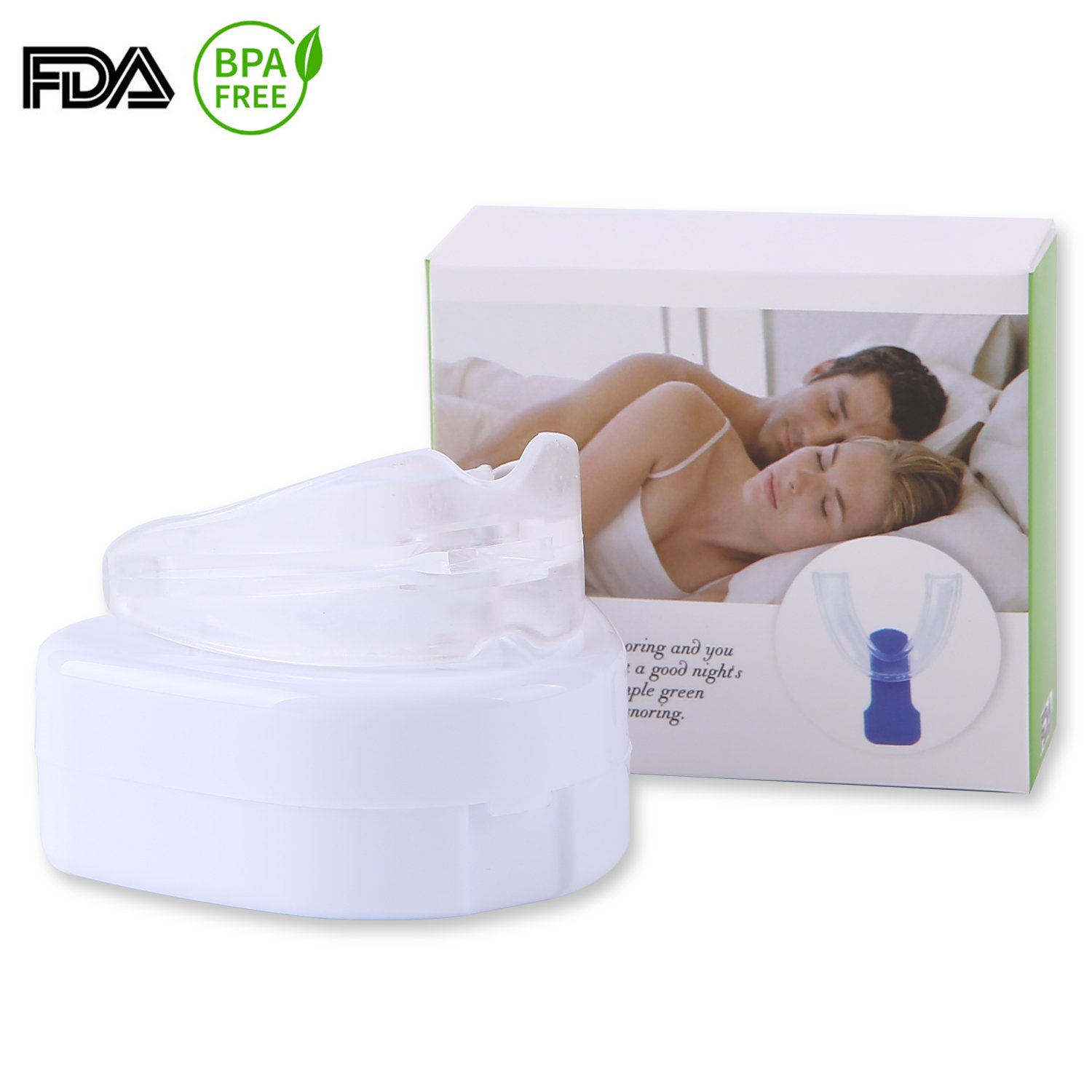 Snore Stopper Mouthpiece Anti Snoring Solutions Devices Mouth Guards Teeth Grinding Bruxism Sleep Aid Night Soft Silicone BPA Free