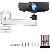 DAWASAPAT Mini Projector Wall Mount- Adjustable Tilt&amp;Swivel Hanging Projector Holder Wall Mount Hanger Rack Stand with 1/4" Screw for Mini Projector with Cable Ties