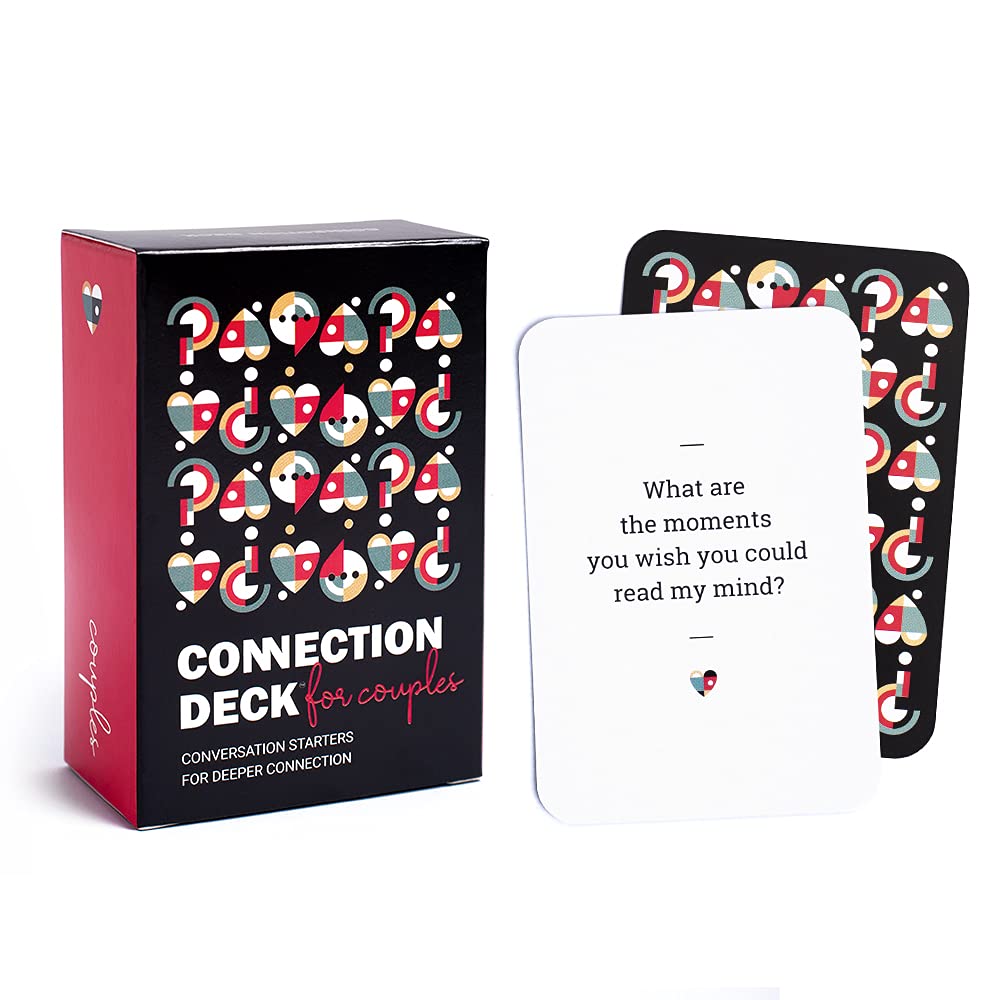 Connection Deck Couples Games Adult Card Games – Fun, Thought-Provoking Question Games for Couples New & Old to Ignite Communication – Party Appropriate & Playable w/Multiple Couples (100 Cards)