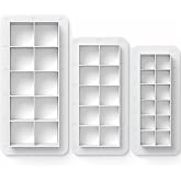 3Pcs Square Cookie Cutter Set, 3 Size Multicutter Square Fondant Cutter Geometric Biscuit Cutters Cake Decorating Safety Easy to Use Baking Tools