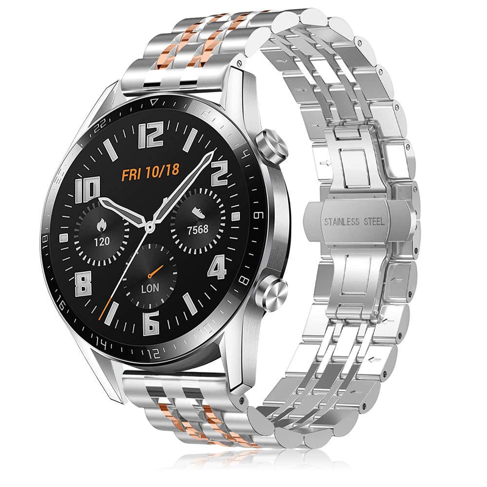 TOPsic Gear S3 Frontier Strap/Galaxy Watch 3 45mm Strap/Watch GT2 46mm Strap/Galaxy Watch 46mm Strap/Gear 2/Moto 360, 22mm Universal Replacement Strap Wristband Bracelet