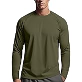 Zengjo Mens Long Sleeve Workout Shirts Moisture Wicking Running Athletic Sport Performance T-Shirt Lightweight SPF Sun Shirt