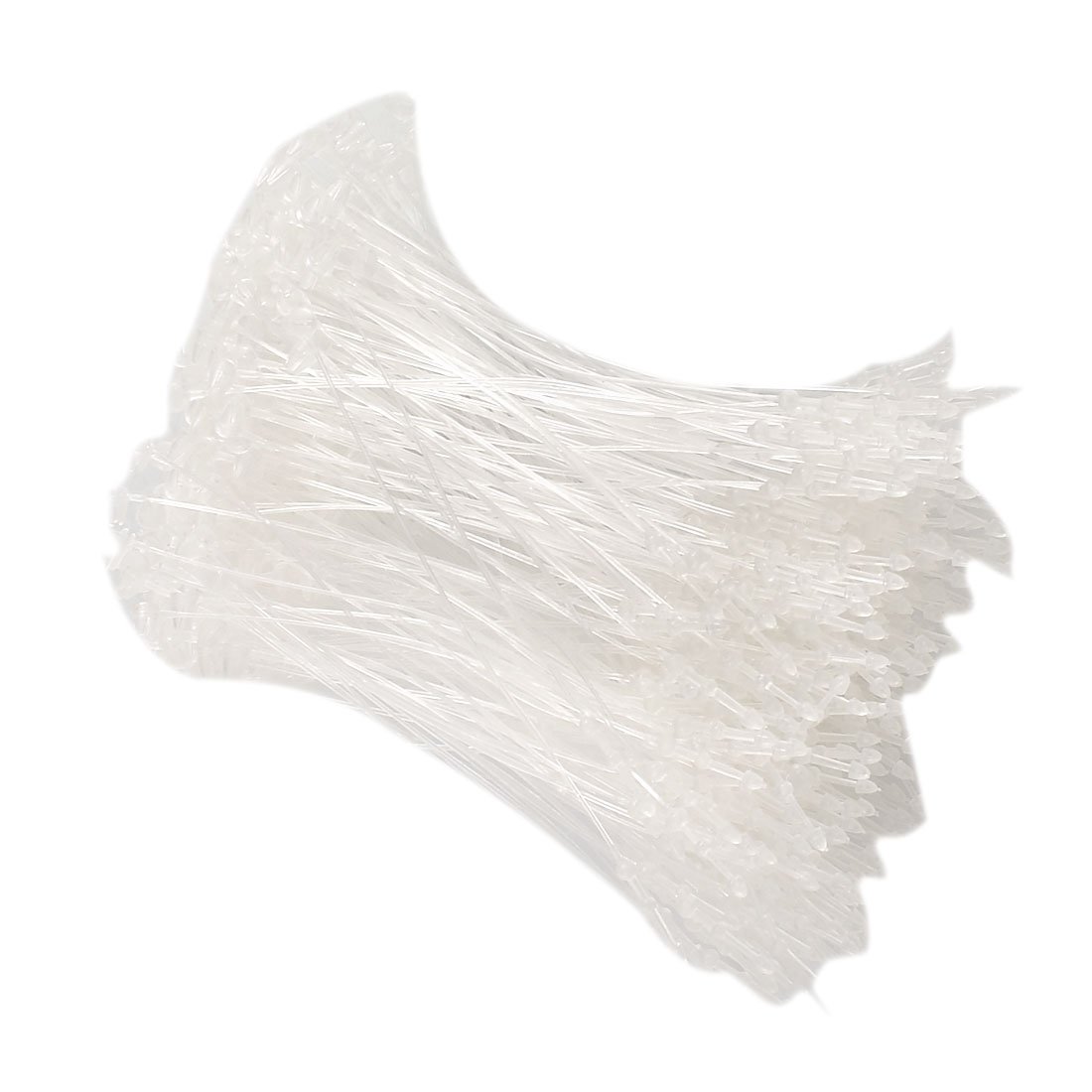 Sourcingmap 500 x Plastic Pillow Wash Care Label Clothes Price Tag Strip Clear White