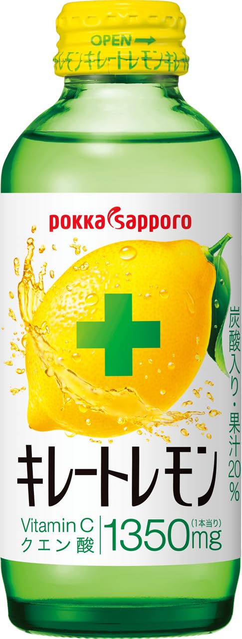 キレートレモン 155ml ×24本(6本×4パック)　ポッカサッポロ レモン レモン果汁 炭酸 クエン酸 ビタミンC商品画像