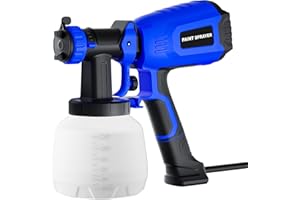 Paint Sprayer Electric Spray Gun: 700W Spray Paint Gun with 1200ml Container, 4 Nozzles & 3 Patterns, Adjustable Air Flow, Ea