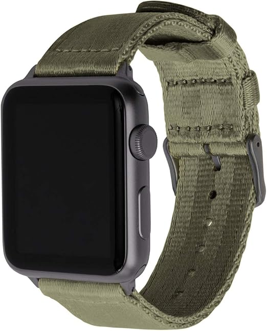 Archer Watch Straps | Cinturón de Seguridad Correa de Reloj de Nailon para  Apple Watch, Hombre y Mujer | Verde Oliva/Gris Espacial, 42/44mm:  Amazon.com.mx: Relojes
