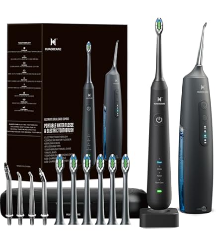 Amazon.com: HUACO CARE Water Flosser Cordless Equipped with Two