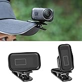 AMAZEAR Backpack Clip Mount for DJI Osmo Nano, 360° Adjustable Hat Clip Holder with Strong Grip, Quick Magnetic Connection, L