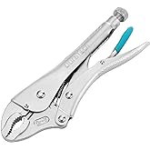 DURATECH 10-Inch Locking Pliers, Premium Cr-V Construction Curved Jaw Vice Grips Pliers with Wire Cutter, Fit for Clamping Tw