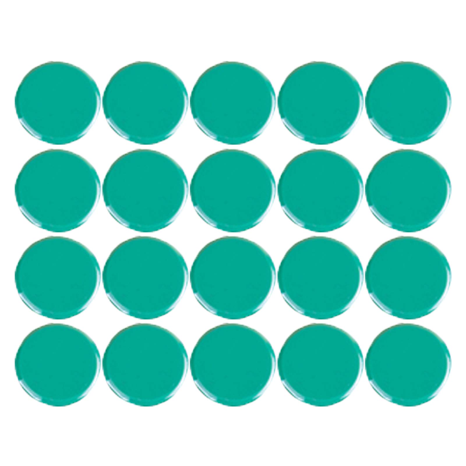 20Pcs Fridge Magnets Whiteboards Notice Board Planning Magnet Magnetic Button Round Plastic Covered 30mm Green
