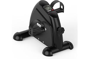 FITKS360 Under Desk Elliptical & Mini Exercise Bike – Seated Electric Leg Exerciser & Magnetic Pedal Machine for Seniors Arms & Legs Workout with Remote, LCD Display& Adjustable Resistance